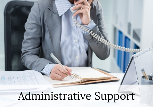 administrative assistant using phone