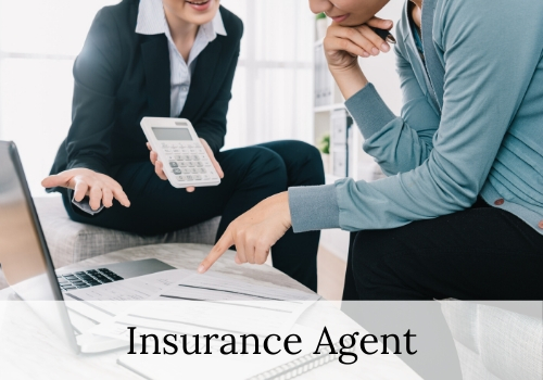 insurance agent with client